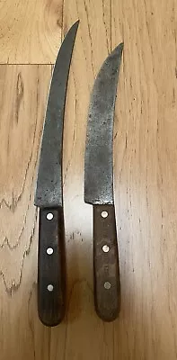 Vintage Antique Lot/Pair Of Dexter Large Kitchen Chef’s Knives Knife 32910 32912 • $40