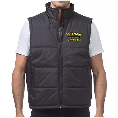 Lightweight Padding Vest Embroidered Vietnam Veteran / Add Name Option • $49.99