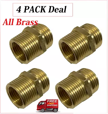 (3/4 Male Or 1/2 Female) NPT Pipe To 3/4 Male Garden Hose GHT Adapter 4 Packs • $14.95