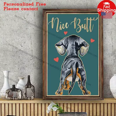 Dachshund Nice Butt Funny Toilet Glossy Poster Dog Lovers Bathroom Home D�cor • $13.92