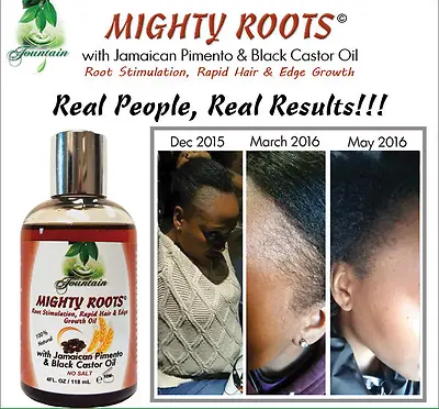 Fountain Mighty Roots Jamaican Black Castor - Pimento Hair Growth -Treatment Cap • $19.49