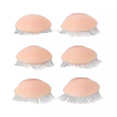 (Pink)Lash Mannequin Head Eyelash Extension Practice Doll Head With 3 Pairs LEV • £17.52