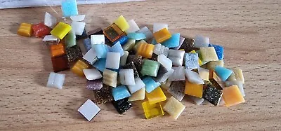 100  Mosaic Tiles Mixed Tiles And Mixed Colours Arts And Crafts Glass 1x1 Cm • £2.99