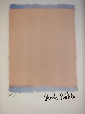 COA Mark Rothko Painting Print Poster Wall Art Signed Pop Art Unframed • £72.24