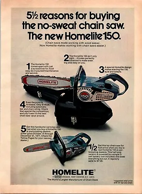 Homelite 150 Chainsaw-Get Toy Chainsaw At Half Price-Vintage Print Ad • $8