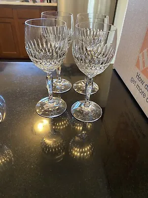 Vintage Schott-Zwiesel Crystal Glass Wine/Water Goblets Set Of 4- 7.5  Tall • $40