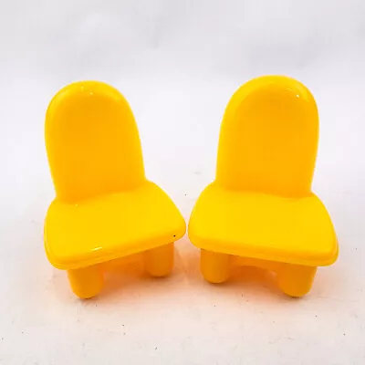 Fisher Price My First Dollhouse Furniture Yellow Chairs Replacement Part • $9.99