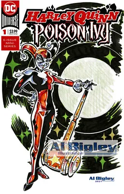 Sexy HARLEY QUINN Sketch Cover Art Print! Batman! DC Comics! Bigley Art! • $33.95