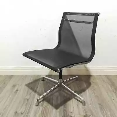 ICF Eames EA108 Designer Aluminium Office Meeting Chair No Armests Black • £540
