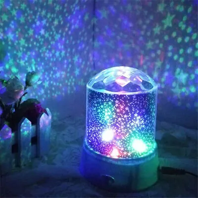 Star Projector Night Light Baby Galaxy Mood Lamp Gift Bedroom Rotating LED New • £6.49