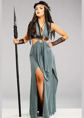 Womens Halloween Viking Warrior Maiden Fancy Dress Historical Costume • £59.99