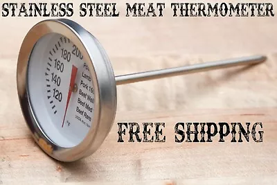 Stainless Steel Meat Thermometer Poultry Lamb Pork Beef Well Med Rare • $9.99