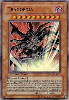 Yugioh Tragoedia Ultra Rare Good Condition Jump-en033 • $24.85