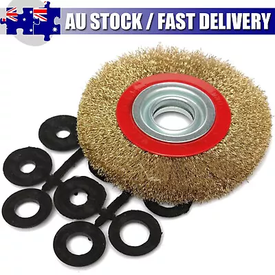 6 Inch Wire Brush Wheel Bench Grinder Polishing Deburring Rust & Paint Removal • $16.99