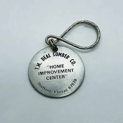 Vtg TM Deal Lumber Co Metal Advertising Keychain - Stafford KS • $5.99