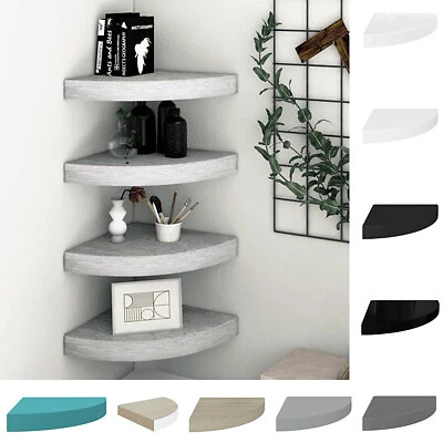 £37.99 • Buy 1/2/4x Floating Corner Shelf 35x35x3.8 Cm/25x25x3.8 Cm Multi Colours VidaXL