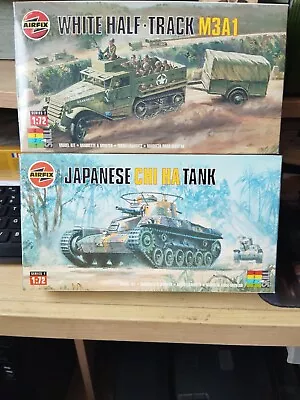 Airfix Japanese Chi Ha Tank & White Half Track M3A1 • £20