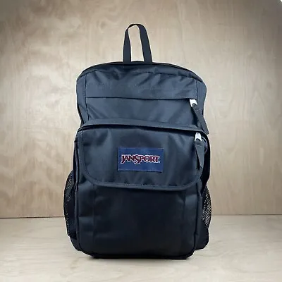 £24.95 • Buy Jansport Black Backpack Rucksack Multi Pocket Compartment Laptop Carry On Bag