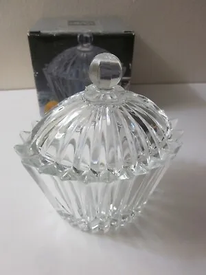 Mikasa Diamond Fire Small Oval Crystal Covered Glass Box - Japan • $12.50