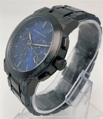 $249 • Buy Burberry BU9365 Chronograph 42mm Blue Dial Dark Grey Ion-plated Men's Watch