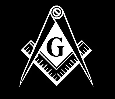 Freemason Compass Masonic Square Mason Window Car Truck Decal Sticker • $3.45