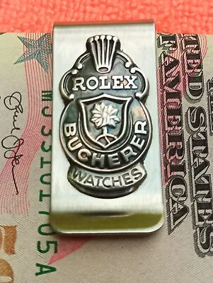 Hand Crafted Sterling Silver Plated ROLEX Bucherer Watches Money Clip • $75