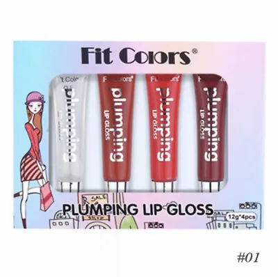 £5.99 • Buy 4pc Long Lasting Plumping Lip Gel Different Candy Colour Lip Gloss Makeup UK