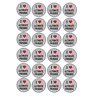£3.25 • Buy I Love Ultimate Frisbee 24 Stickers - Craft Hobbies Stocking Fillers Gift