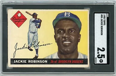 1955 Topps #50 Jackie Robinson SGC 2.5 Brooklyn Dodgers HOF • $395