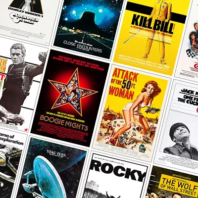 VINTAGE CINEMA CLASSIC MOVIE POSTERS PRINTS - A4 A3 A2 - Star Trek Easy Rider • £7.49