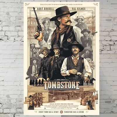 Tombstone Movie Poster - Kurt Russell Val Kilmer Western - 11x17  Wall Art • $14.90