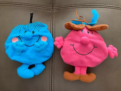 2001 McDonalds Mr. Men And Little Miss.  2 Reversible Plush Toys • £1.20