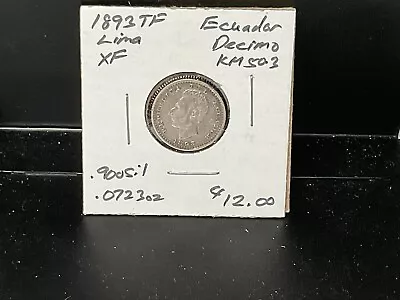 1893 TF Ecuador Decimo • $11.16