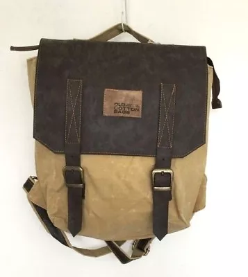 Waterproof Backpack Waterproof Vintage Canvas Laptop Outdoor Handbag Suitcase • £34.99