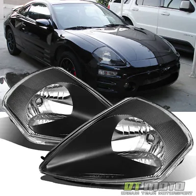 Blk 2000-2005 Mitsubishi Eclipse Replacement Headlights Headlamps Set Left+Right • $86.99