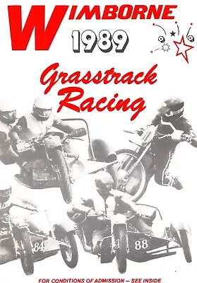 £1.50 • Buy WIMBORNE GRASS TRACK RACING 20th AUGUST 1989 