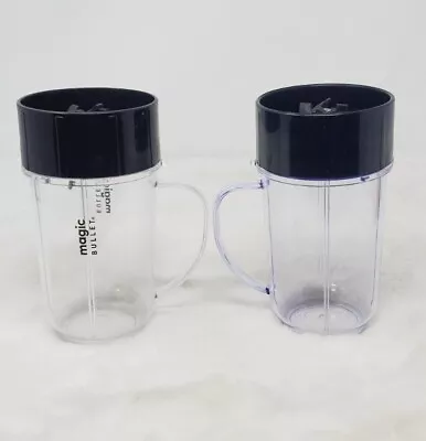 Magic Bullet Blender Two 16 Oz Cups W/Handles Replacement Parts  • $14