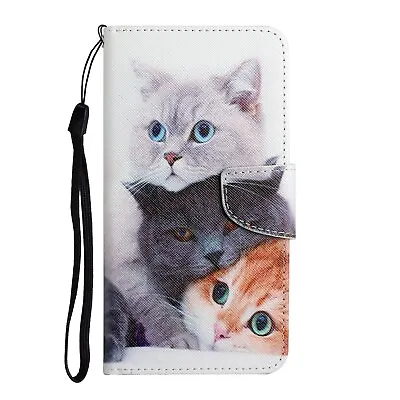 Cat Flip Phone Case For IPhone Samsung LG Sony OPPO Huawei Vivo Nokia Xiaomi  • £4.79