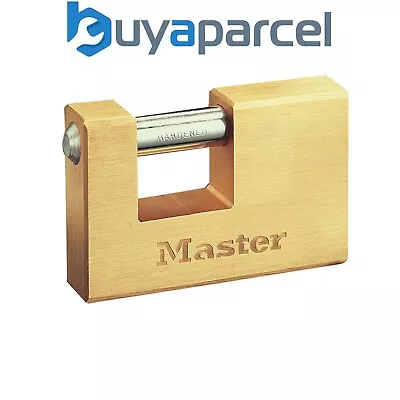 Master Lock 606EURD Rectangular 63mm Solid Brass Body Shutter Padlock MLK606 • £14.80