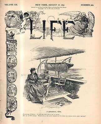 1892 Life August 18 - Chicagoans Love Their City; Mermaids; Mars News; Platt • $26.09