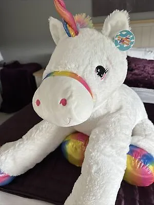 42  Giant Unicorn Teddy Soft Toy Large Stuffed Plush Toy - Collection Only SG13 • £19.50