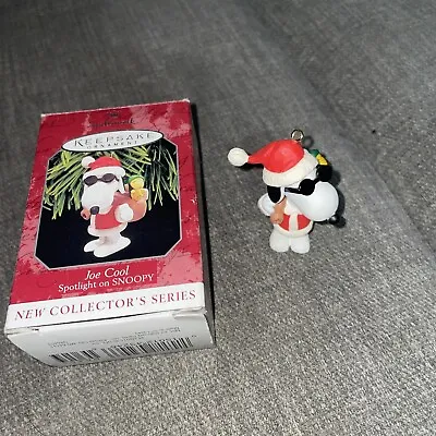 Hallmark Keepsakes Snoopy 2 Ornament Lot Winter Fun W/ Snoopy Joe Cool 1998 VTG • $11