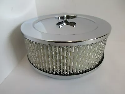 Chrome Muscle Car Style 6 3/8  Air Cleaner/ Paper 5 1/8   Carb  #jkr2292ch/pa   • $22.99