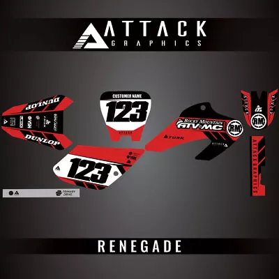 Attack Graphics Custom Renegade Complete Bike Graphics Kit For Honda XR80R 2003 • $71.95