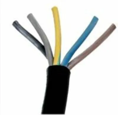 1.5mm X 5Core Rubber Cable Flex H07RN-F H07RNF Heavy Duty Outdoor 3 Phase • £12.99