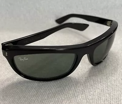 Vintage B&l Ray-ban L2870 Pqas G15 Crystal Black Ebony Balorama Wrap Sunglasses • $134.99