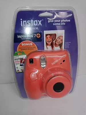 Fujifilm Instax Mini 7+ Instant Film Camera Coral Shipped Fast!! • $54.79