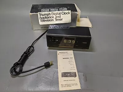 Triumph By Westclox Model 707 Clock Appliance Timers Roll Over Numbers (2G) • $49.99