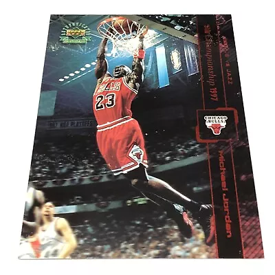 1999 Upper Deck Authenticated Michael Jordan 5th Championship 97 Jumbo 309/1500 • $5