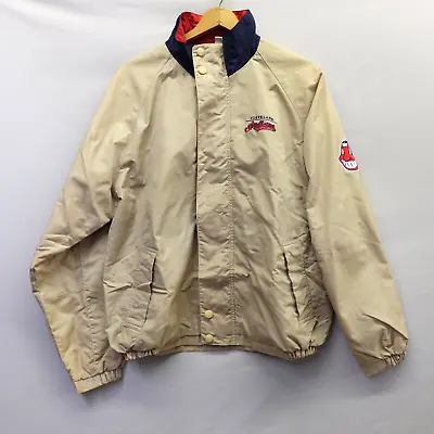 Rare Vintage Cleveland Indians Full Zip Windbreaker Bomber Jacket Size M • $24.95